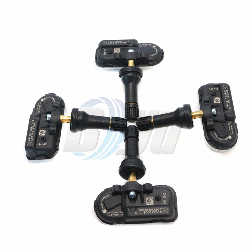 new 68249197AA Tire Pressure Sensor (TPMS) 4-piece set for Ram for Jeep Cherokee 2014-2021