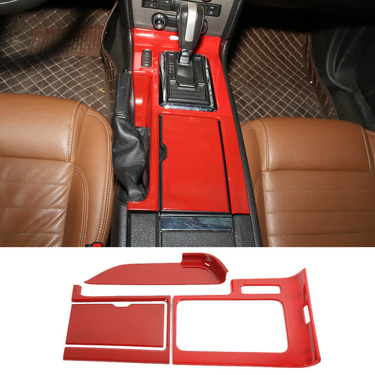 Red ABS Central Gear Shift Panel Cup Holder Cover Fit for Ford for Mustang 2010-2014