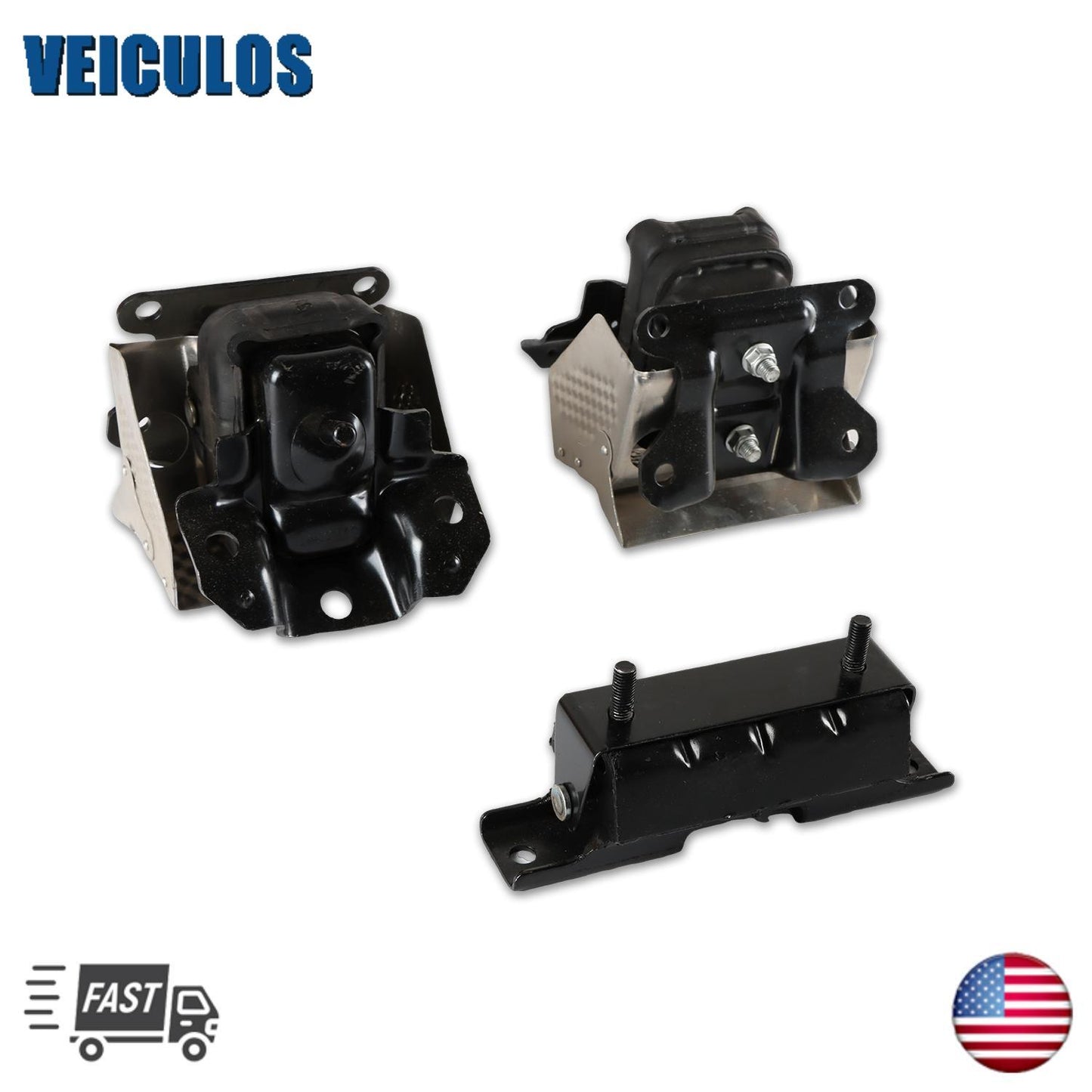 3PCS Front Engine  Trans Mounts Set for 07-14 for Chevrolet for GMC for Cadillac Auto Trans