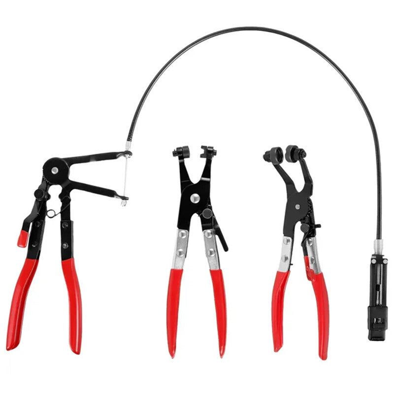 3Pc Car Clamp Puller Locking Hose Pliers Water Pipe Hose Flat Band Removal Tool