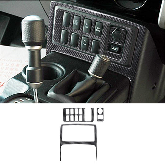 Central Control Button Panel Trim Carbon Fiber for Toyota FJ Curiser 2007-2021