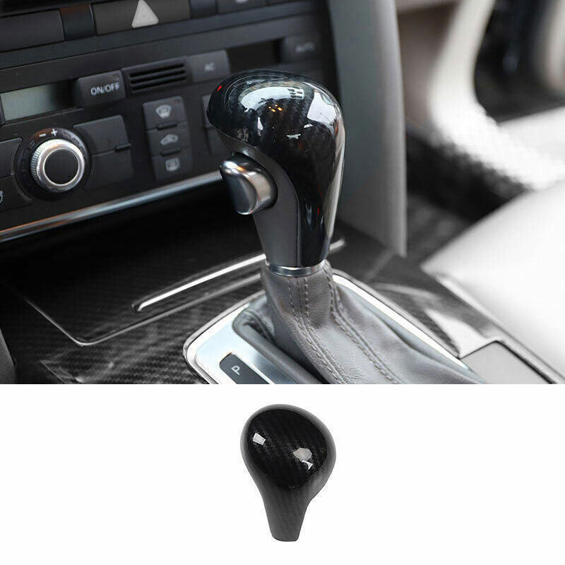 for Audi Q5 2009-12 ABS Carbon Fiber Central Console Gear Shift Knob Cover Trim