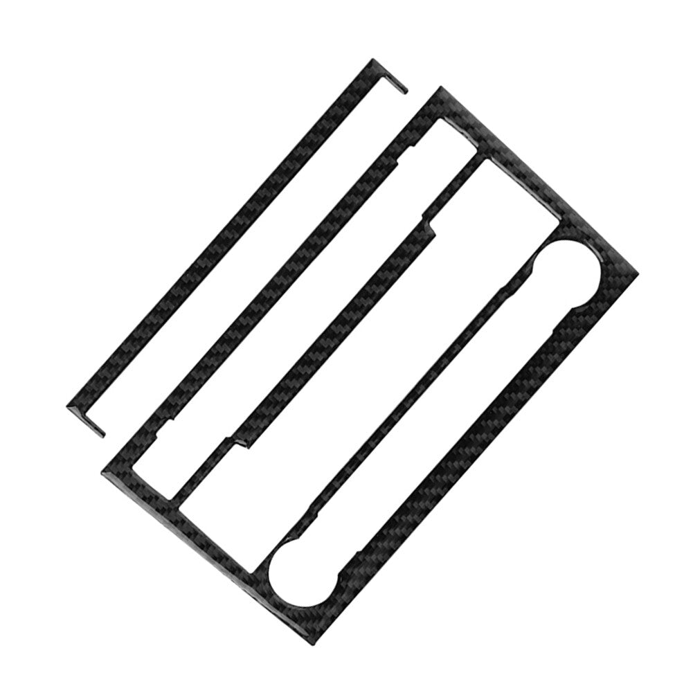 2X Carbon Fiber Car Air Conditioner Frame Trim for Audi A4 S4 2005-2008