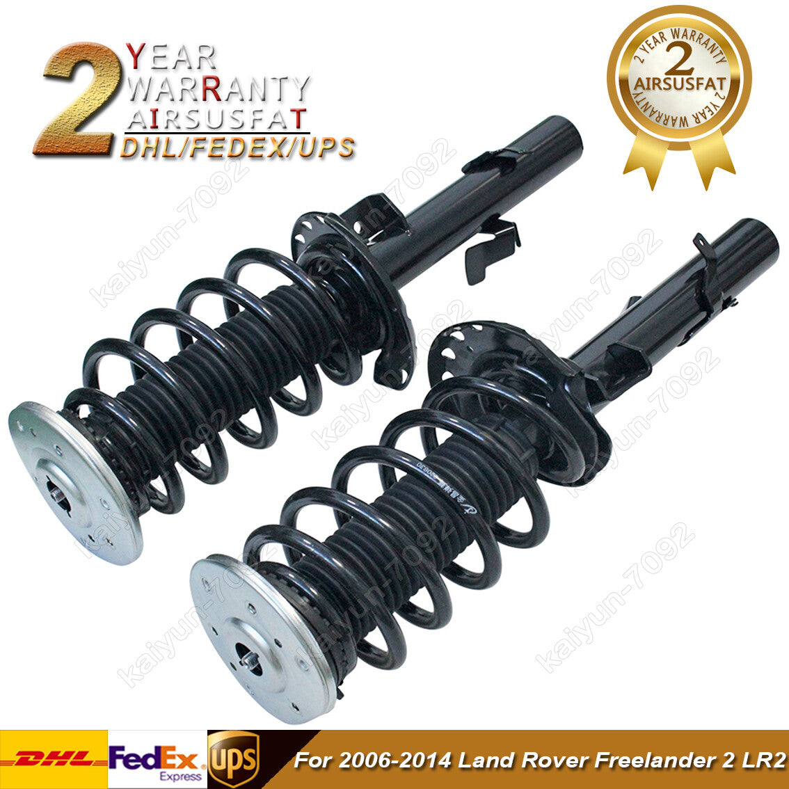 2X for Land Rover LR2 2006-2014 Front Suspension Shock Absorber Strut Assemblys