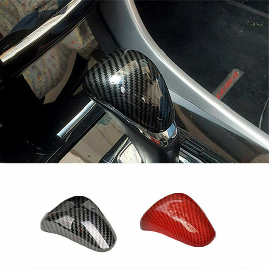 ABS Carbon Fiber Look Gear Shift Knob Trim Cover for Honda Accord 9th 2014-2017