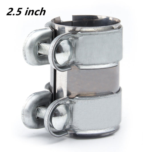 2.5-inch exhaust pipe clamp with stainless steel ring fitting for muffler return pipes