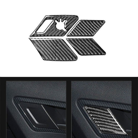Carbon Fibre Door Locker Switch Trim for VW for Golf 7 MK7 2014-2019