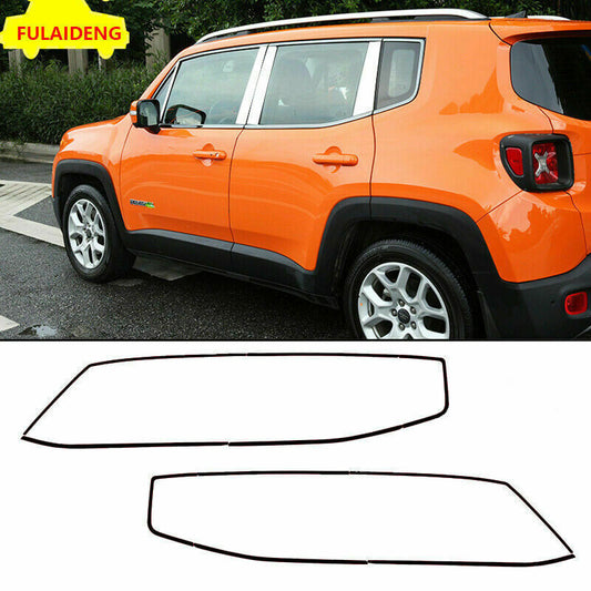 for Jeep Renegade 2016-2020 Glossy Black Window Frame Sill Molding Trim Cover