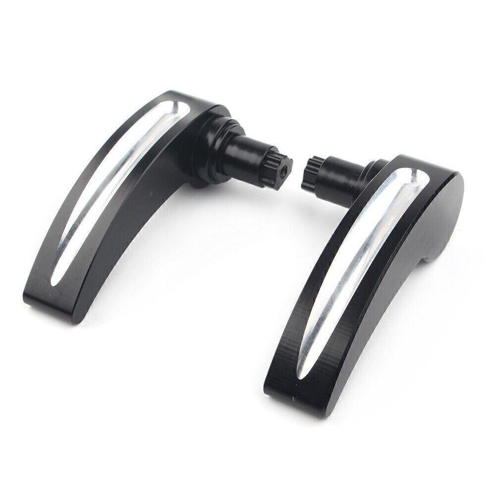 2PCS Cut Race Saddlebag Lid Lifter Black Fit for Harley Touring Road King 2014-18 cl