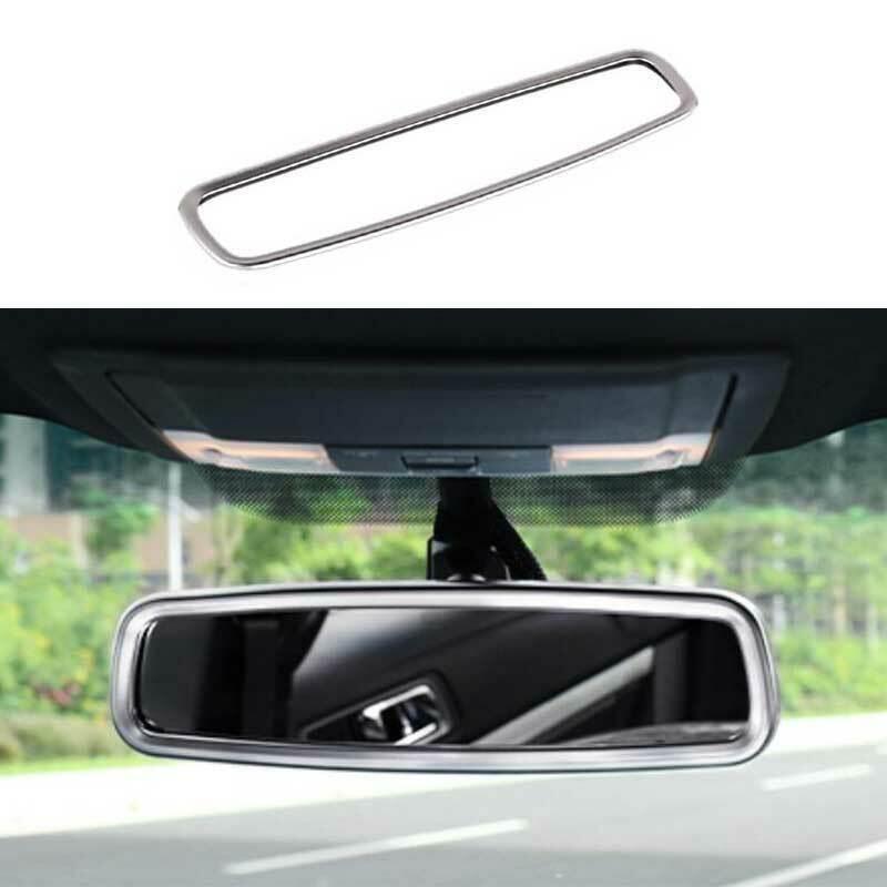 Matt Silver Interior Rearview Mirror Cover Trim 1PCS for Ford Explorer 2011-2019