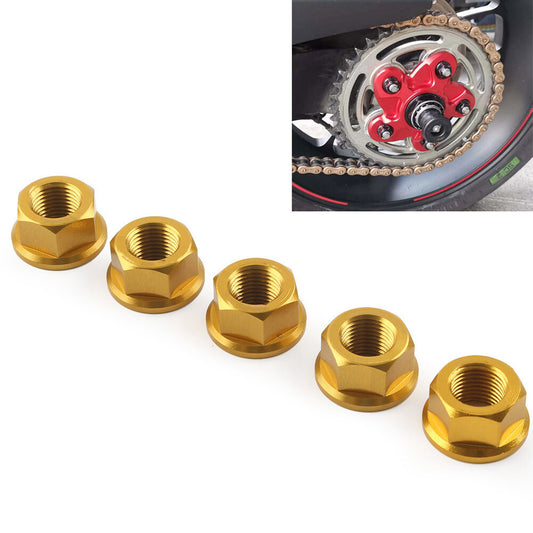 M10 Rear Sprocket Nuts Fit for Ducati Hypermotard 796 950 Hyperstrada 821 939 Gold