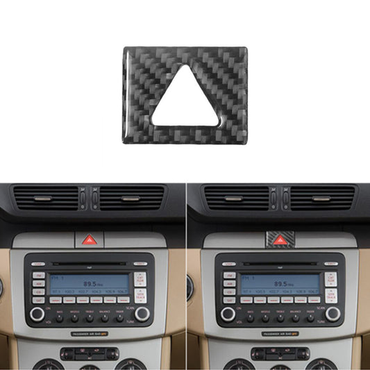 Carbon Fiber Warning Light Button Cover Trim for Volkswagen for Passat 2006-2011