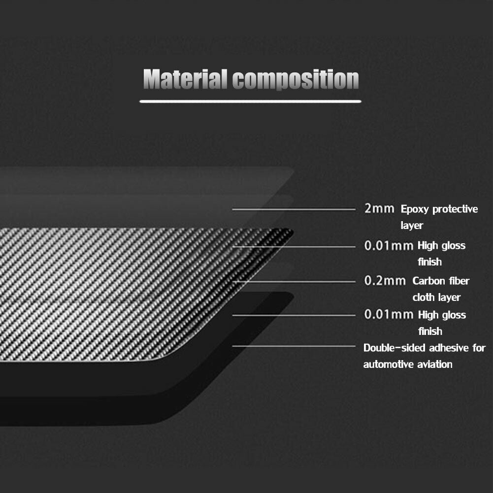 2Pcs Carbon Fiber Gear Shift Panel Cover Trim for Subaru Forester 05-08