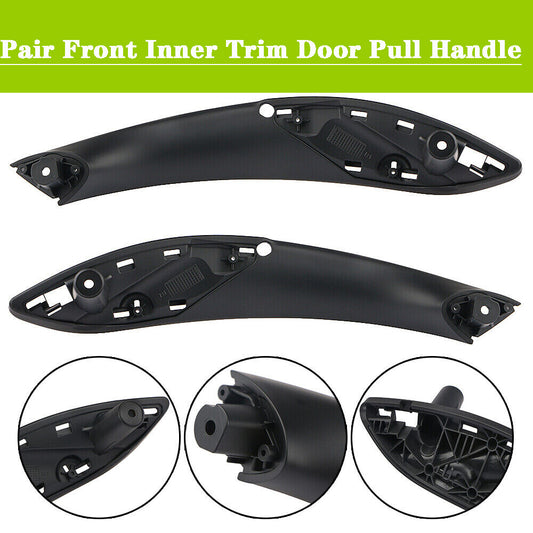 A pair of black interior trim door handle covers for BMW M3 M4 F30 F80 F31 F32 F35