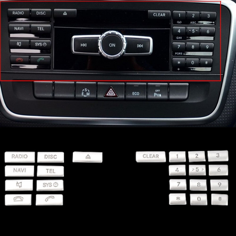 for Mercedes-Benz CLS C218 E W212 Car Console Radio CD Numbers Switch Cover Trim