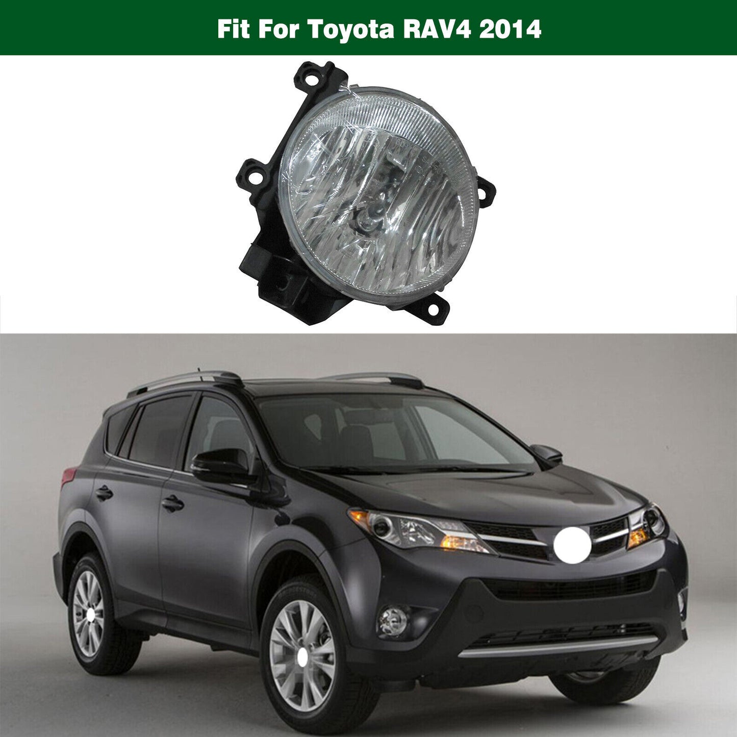 1PC Left Driving Fog Light Bumper Lamp W/ Bulb Clear for Toyota RAV4 2013-2015