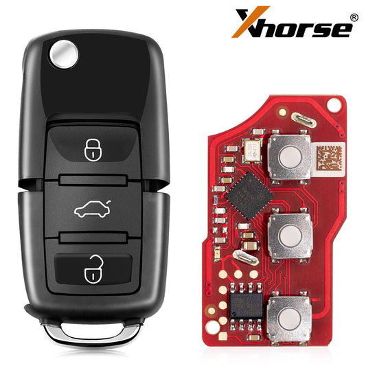 5Pcs XKB520EN Wire Remote Key For V.W B5 Flip 3 Buttons Wireless Progarm