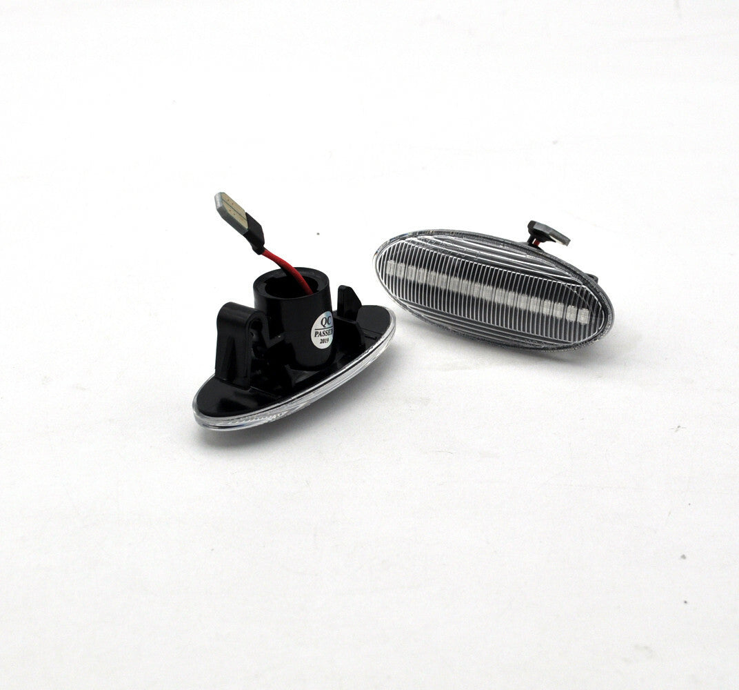 2x Dynamic clear amber LED Side Marker signal Light for Nissan Juke Cube Leaf