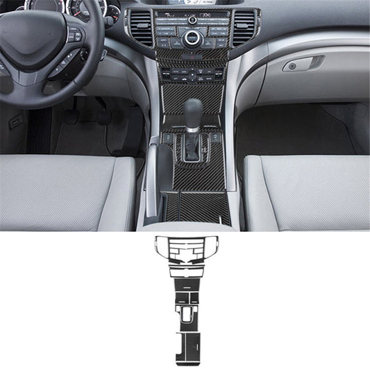 12Pcs Carbon Fiber Central Console Cover Trim for Acura TSX Type A 2009-2014