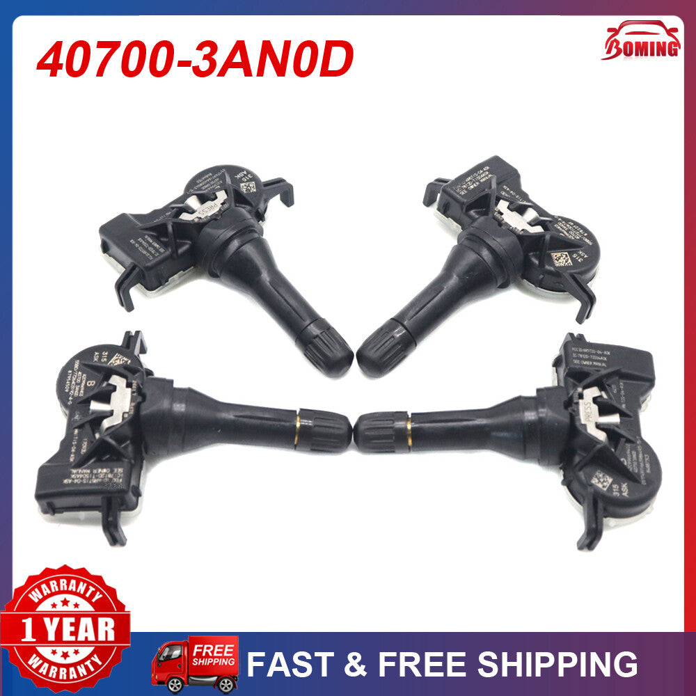 New 4PCS TPMS 40700-3AN0D TIRE PRESSURE SENSOR for Nissan NV1500 NV2500 VERSA