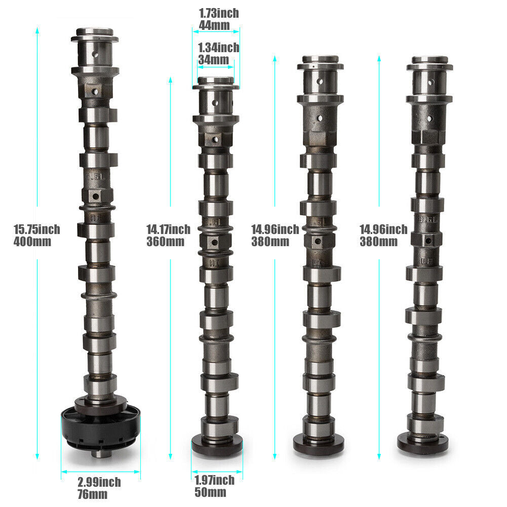 4 Pcs 05184380AF Engine Camshaft Fit for Jeep for Dodge for Chrysler for Ram 3.6l 2011-18