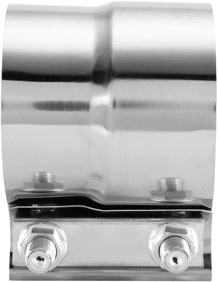 2.5-inch Butt Connector Exhaust with Jacket, Stainless Steel Exhaust Stepper Clip