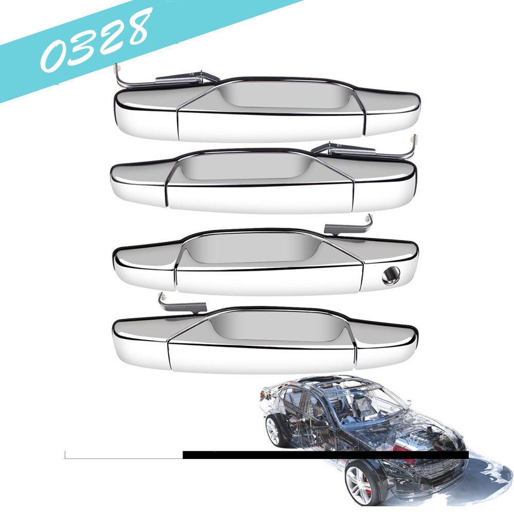 Suitable for 07-13 for Chevrolet Tahoe for GMC for Yukon for Sierra Denali front and rear 4-piece chrome door handles