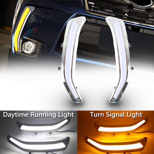 Fit for Subaru Forester 2013-2018 LED DRL Turn Signal Daytime Running Light Lamp