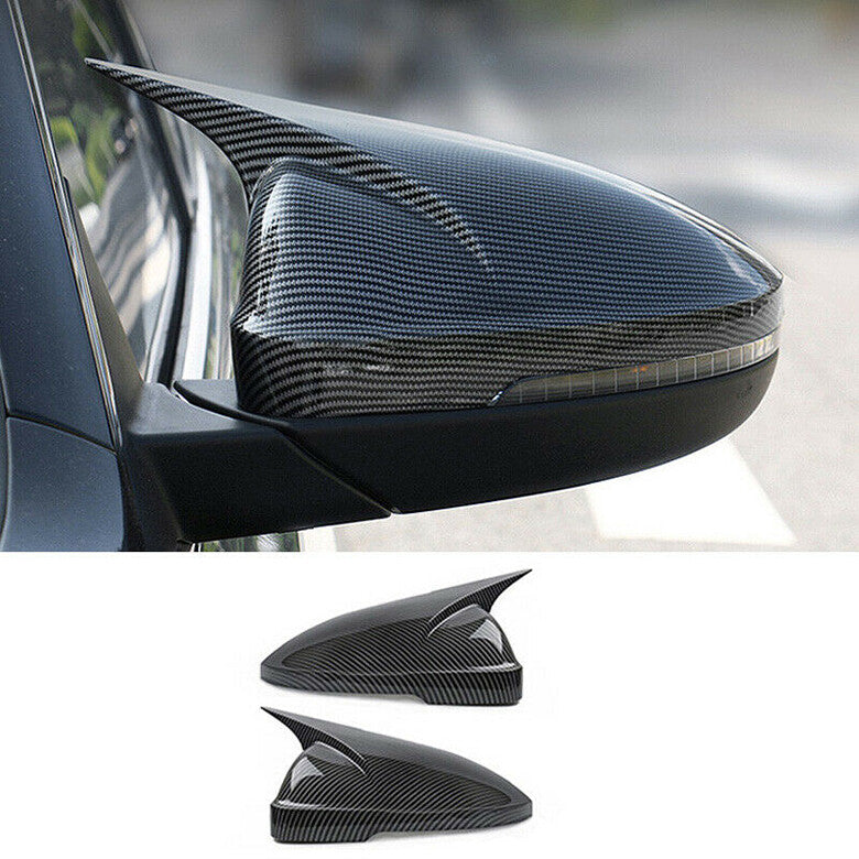 Carbon Fiber OX Horn Rear View Side Door Mirror Cap Cover for Kia K5 2021-2023