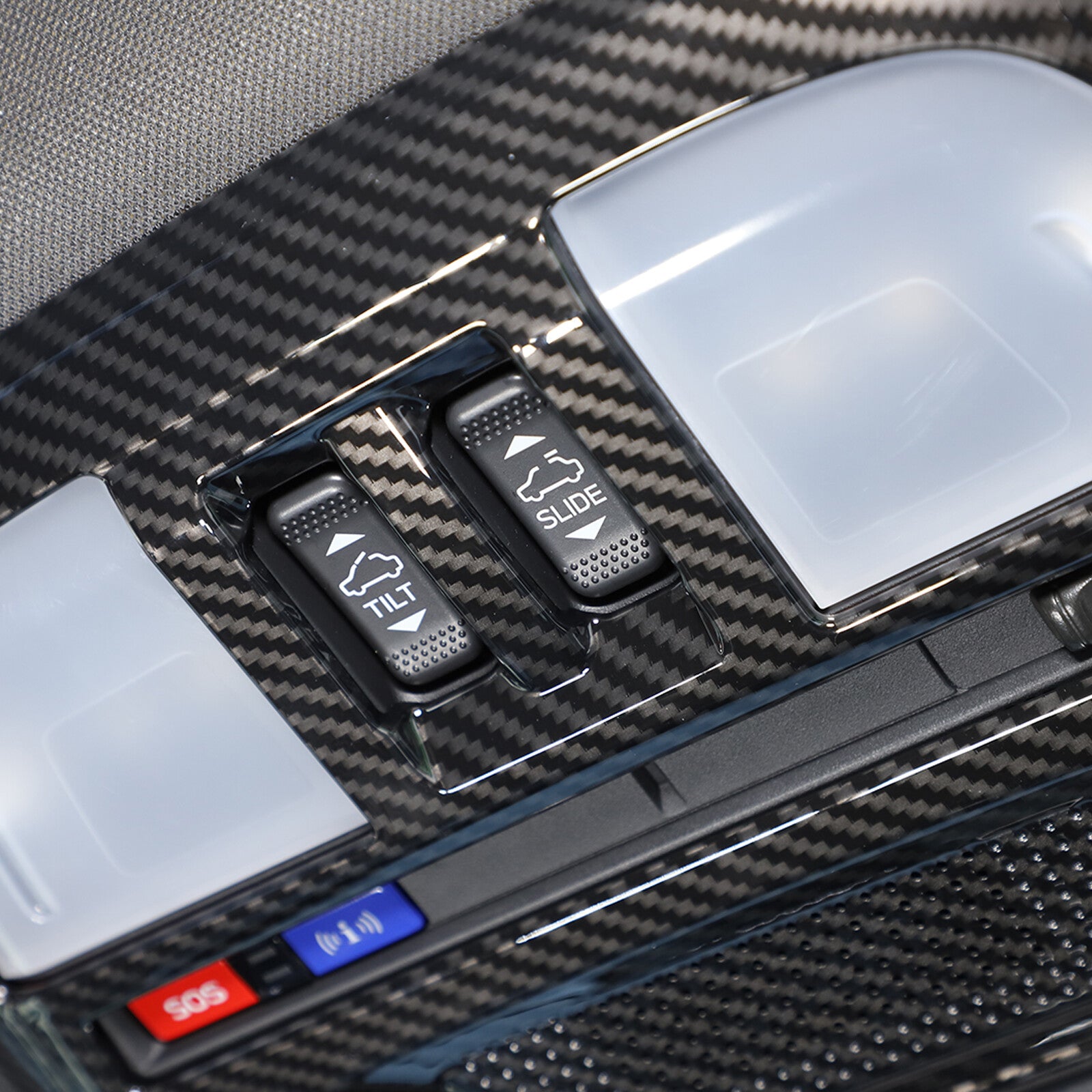 Carbon fiber tailgate handle cover and rear door grab trim for Toyota @ Tundra 2022-23