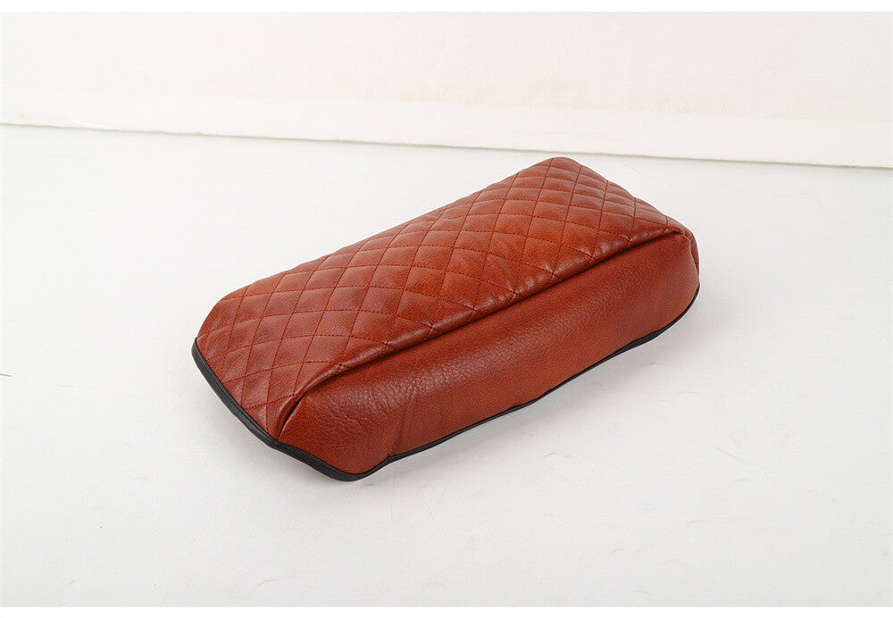 Brown Armrest Box Cushion Pad Cover Leather Case for Jeep Grand Cherokee 2011-20