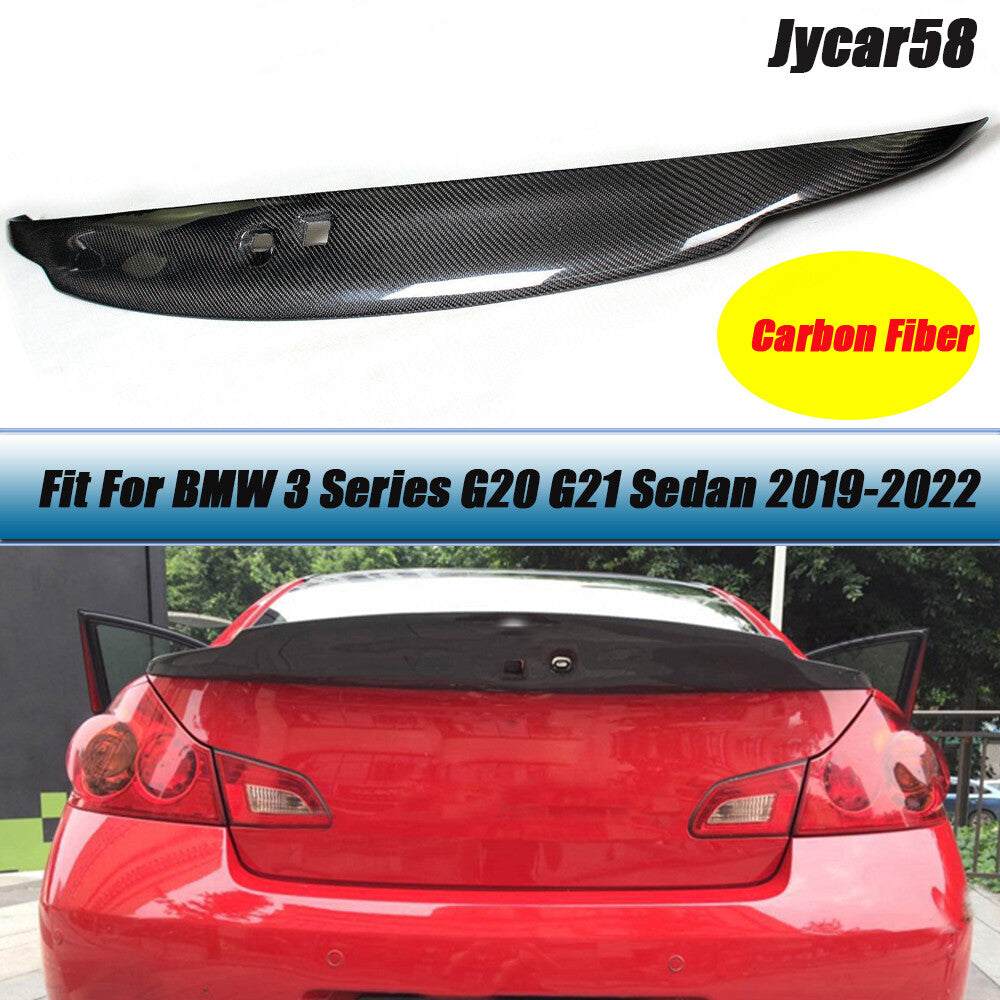 Rear Trunk Spoiler Lid Wing for Infiniti G37 09-13 G25 11-12 Sedan Carbon Fiber