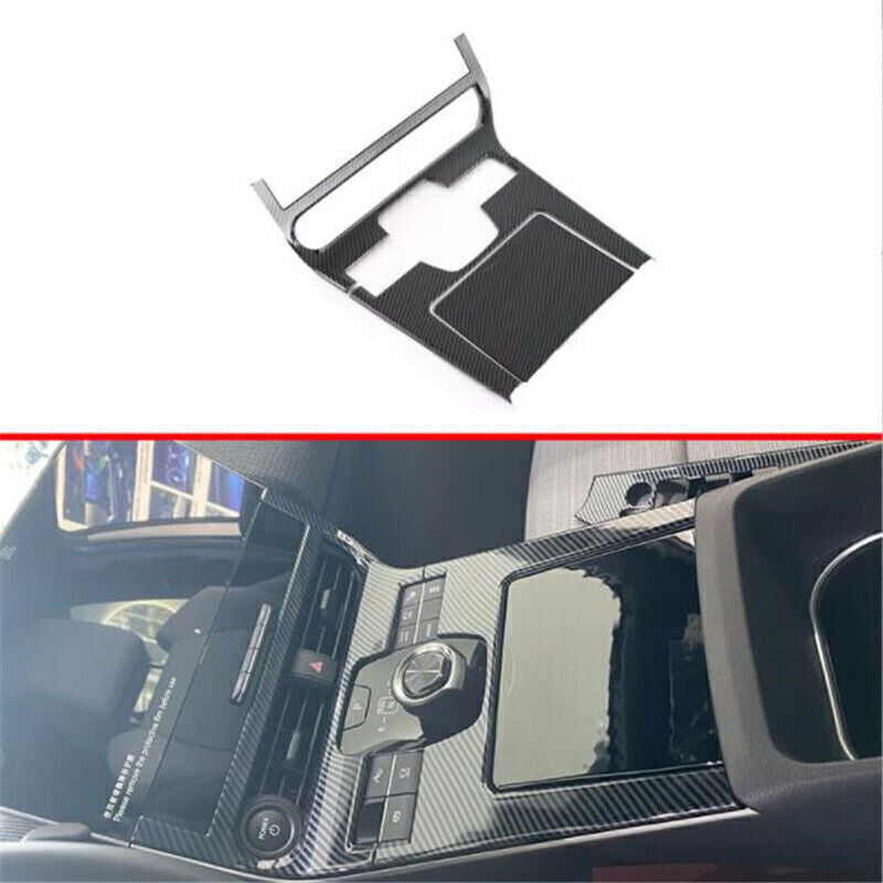 for Toyota bZ4X 23-24 Carbon Fiber Style Central Gear Shift Panel Cover Trim 3X