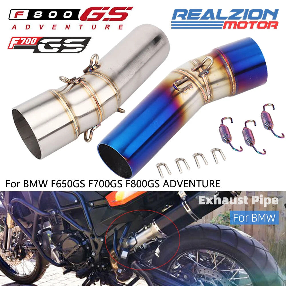 Middle Pipe Motorcycle Slip-On Link Pipe Connect Tube for BMW F650GS F700 F800GS