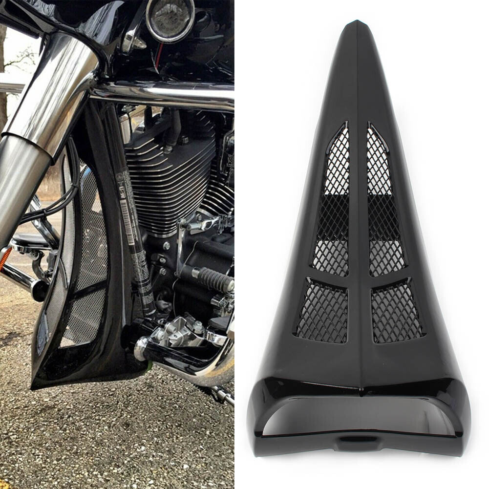 Black Stretched Tall Chin Spoiler Scoop Fit for Harley Street Road Glide 14-22