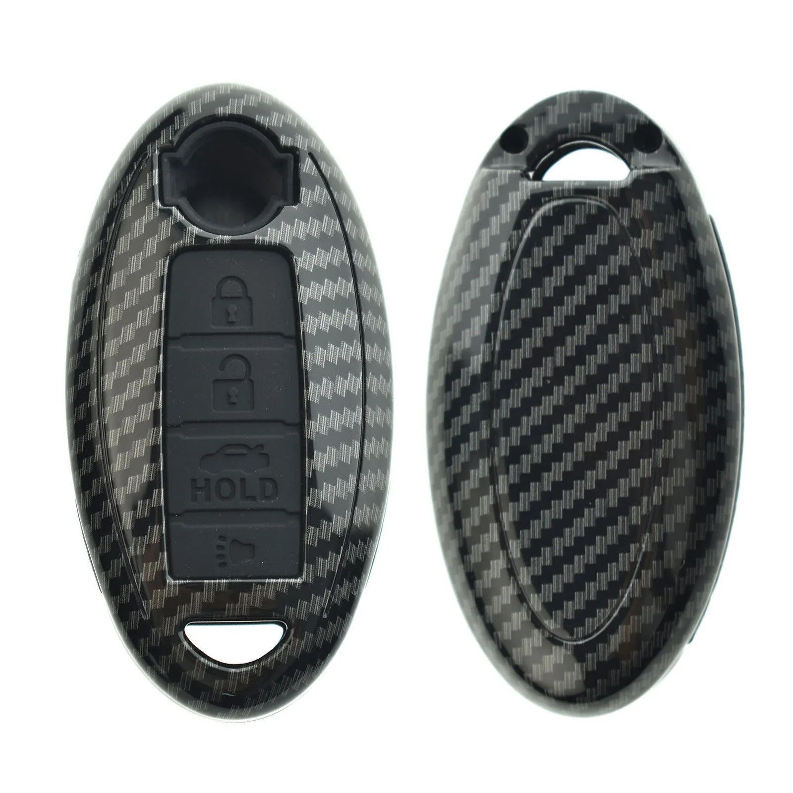ABS Carbon Fiber Style Keychains Key Cover Case For accessories  for Nissan new