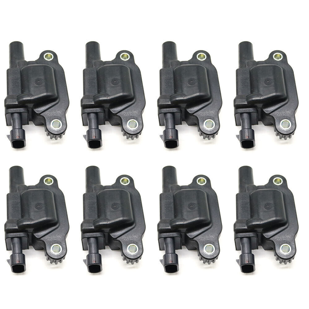 8X Square Ignition Coil Fit for Chevy Silverado 1500 for GMC 5.3L 6.0L 6.2L V8 UF413