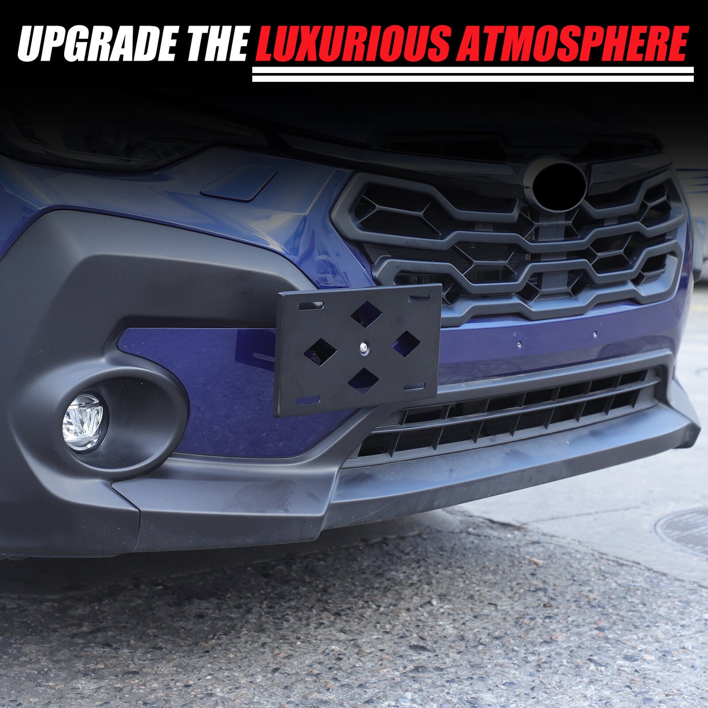 Front bumper tow hook license plate mounting bracket for Subaru Crosstrek 2022-24