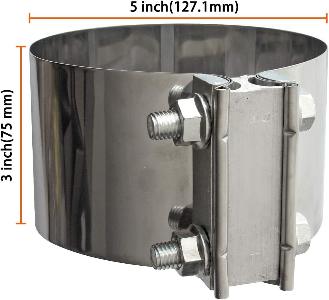 5-inch Butt Connector with Clip, Exhaust Muffler Clip 2 Pieces, 5-inch Exhaust Clips,