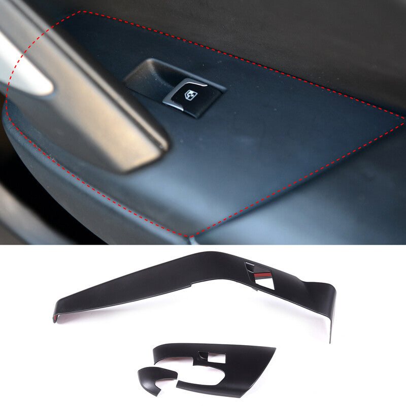 Black cloth center armrest pad cover for Corvette C7 2014-2019