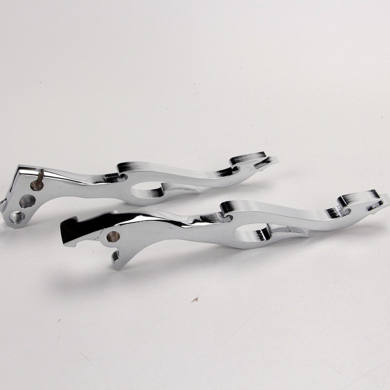 Chrome Fire Brake Clutch Levers For Honde Shadow 600 750 1100 Magna750 VTX1300