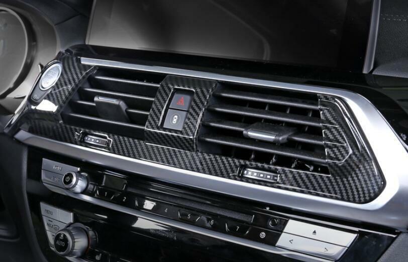 1P ABS Carbon Fiber Middle Console Air Outlet Vent Trim for BMW X3 G01 2018-2021