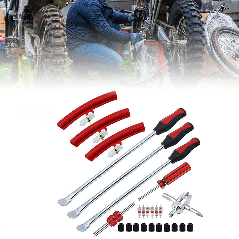 11 Steel Tire Spoons Tool Set Tire Tool Rim Protector Valve Tool Tire Changer