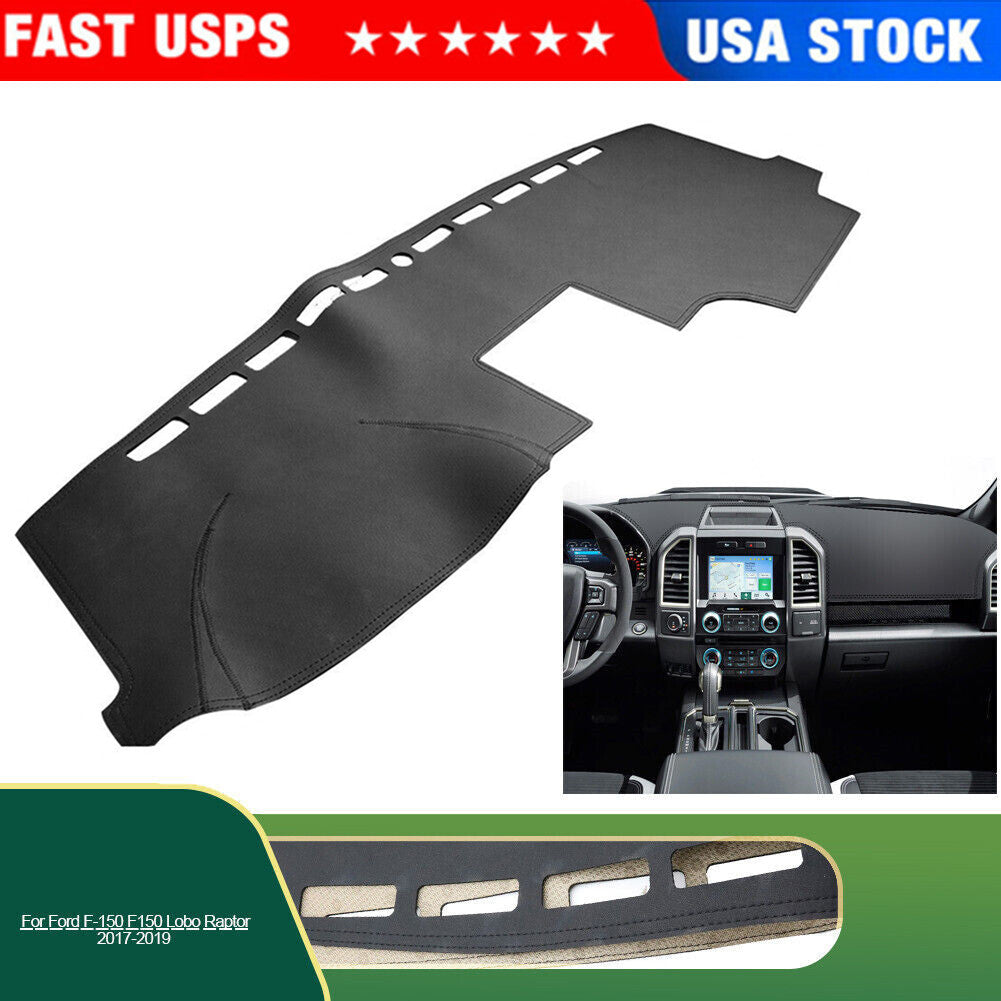 Auto Interior Dashmat Console Leather Dashboard Cover for Ford F150 2017-2019