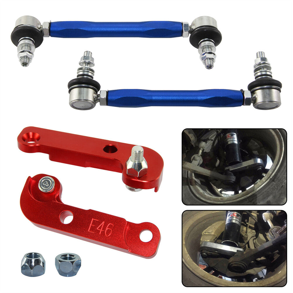 Tuning Drift Turn Angles 25%-30% +Sway Bar Drop Links Kit for BMW E46 M3 325i