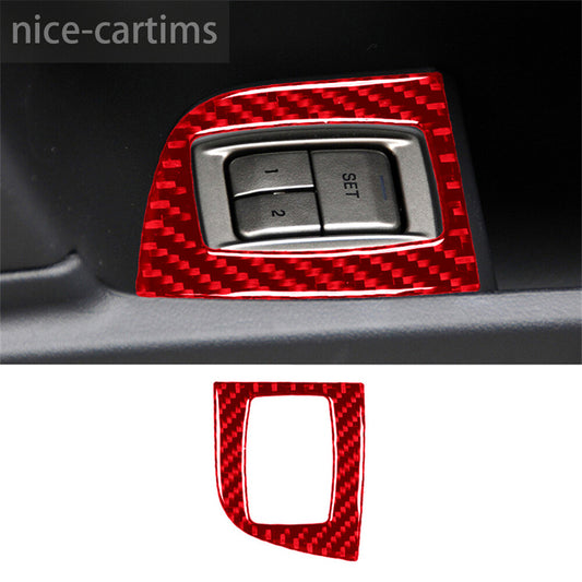 Red Carbon Fiber Cruise Control Button Switch Panel Trim for Jaguar XF 2009-2011