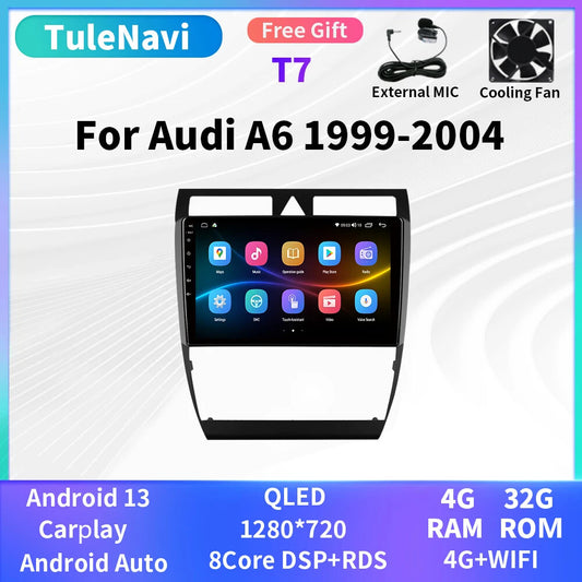 for Audi A6 C5 S6 RS6 1999-2004 Auto Stereo Multimedia Car Radio GPS Navi Player