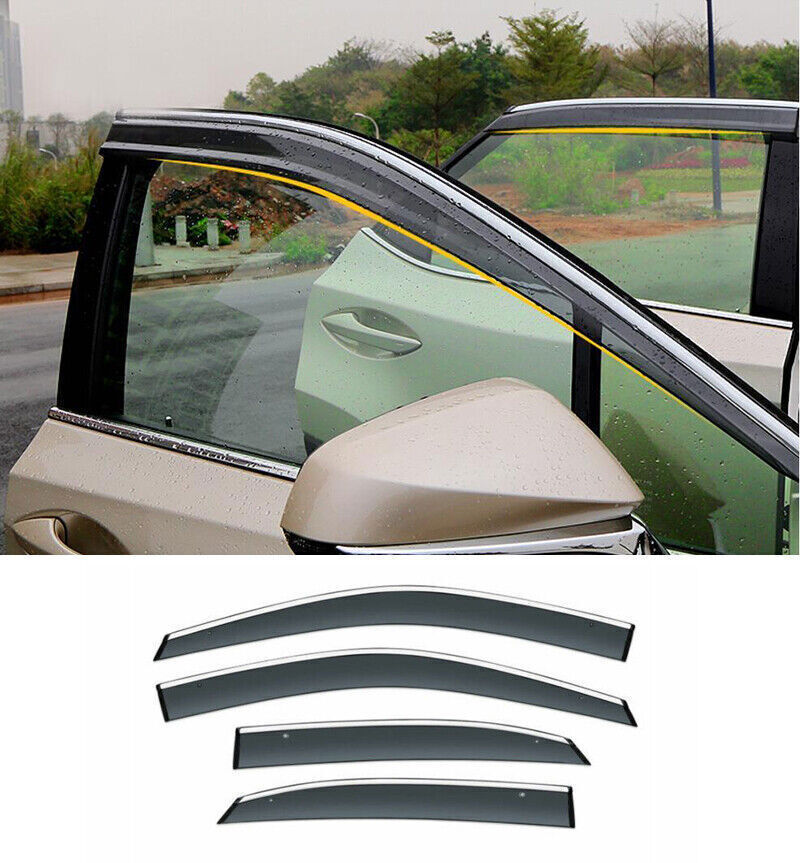 4x for Lexus NX250 350 450h 2022-24 Black Window Visor Vent Shade Sun Rain Guard