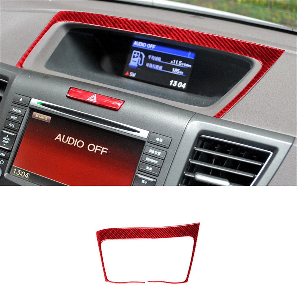 Red Carbon Fiber Dashboard Surround Display Trim for Honda CRV CR-V 2012-2016