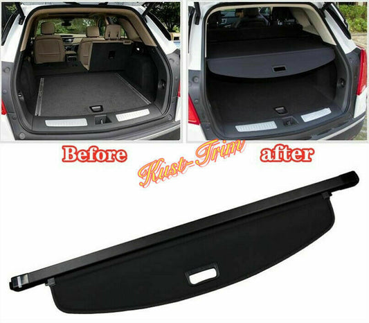 1P for Cadillac XT5 2016-2021 Black Rear Trunk Cargo Cover Security Shield Shade